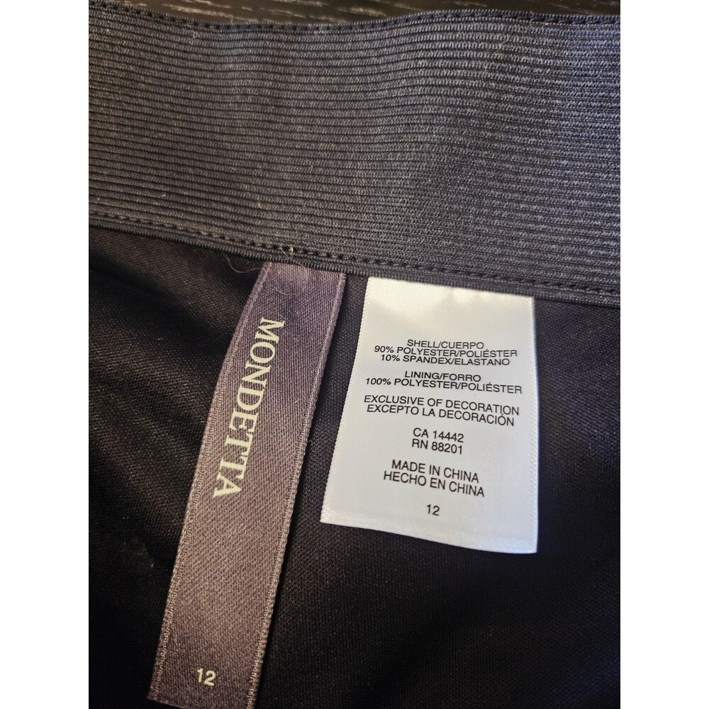 NWT Mondetta Lined Tailored Straight Leg Black Pants Size 12 - Picture 7 of 7